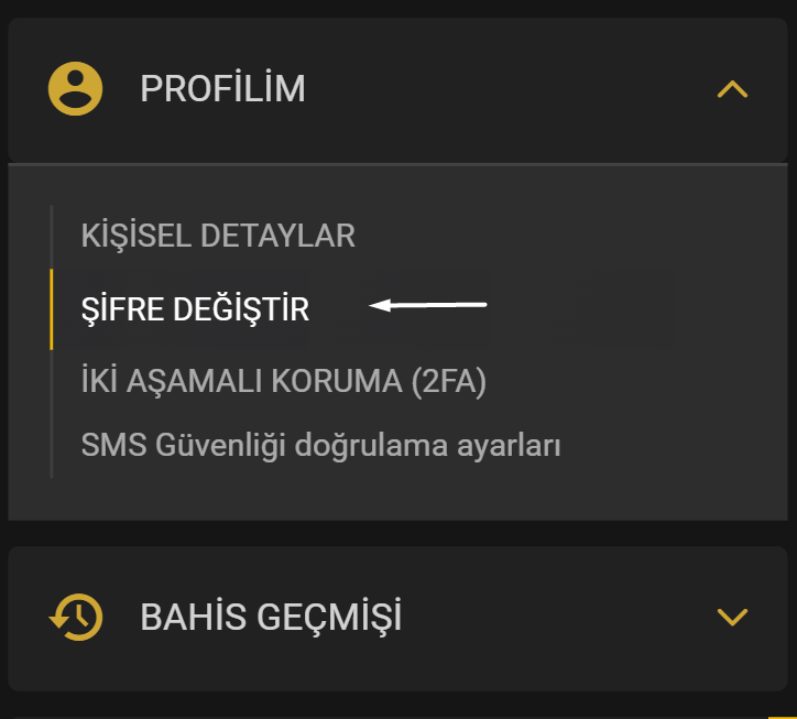 Şifre Değiştirme