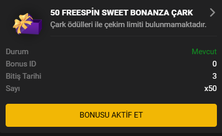 Bonus Aktifleştirme
